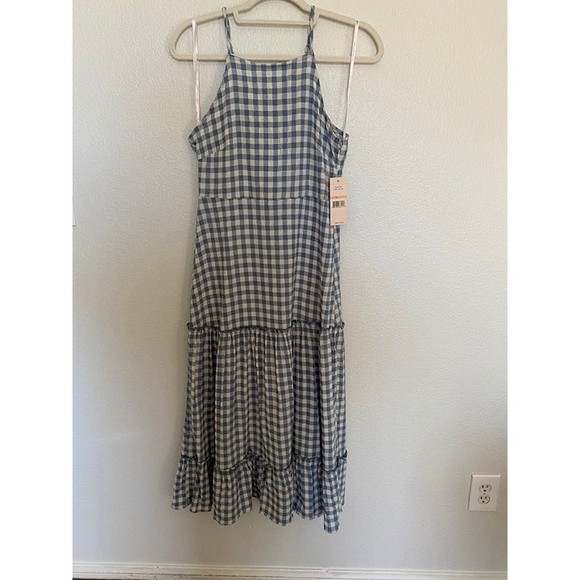 NWT Nanette Lepore Gingham sleeveless Layered Maxi Dress Sie 2 - Picture 2 of 5